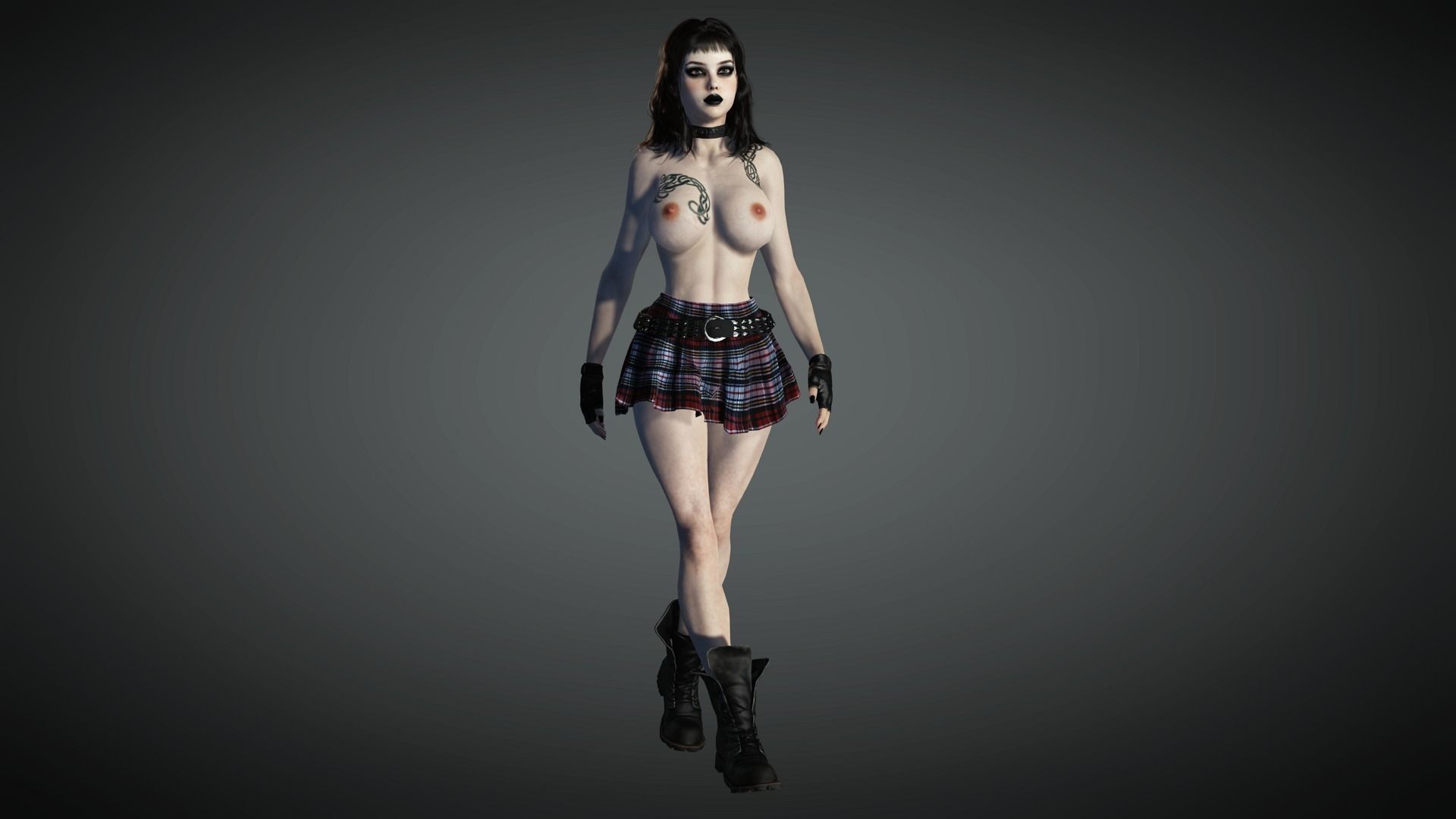 AAA Realistic Female Character 23 Low-poly 3D model_4