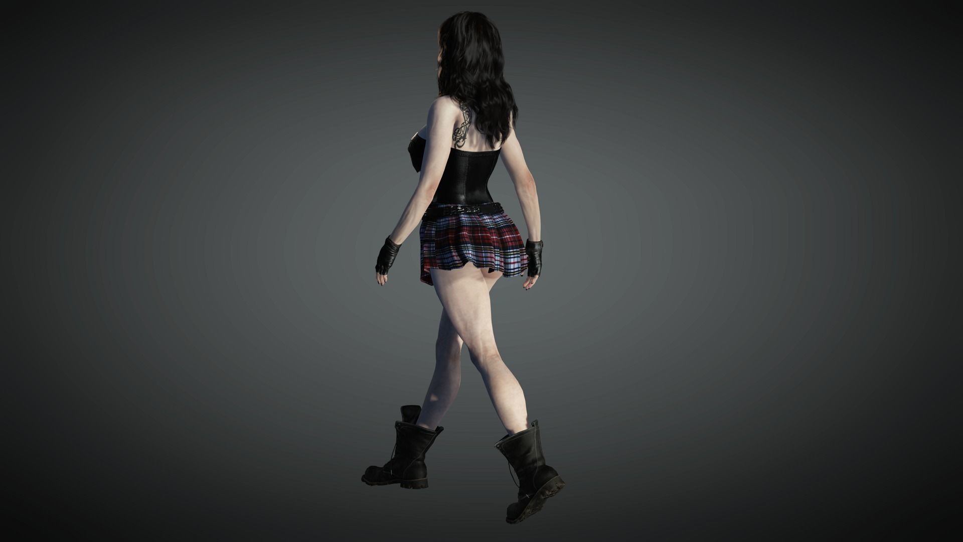AAA Realistic Female Character 23 Low-poly 3D model_8
