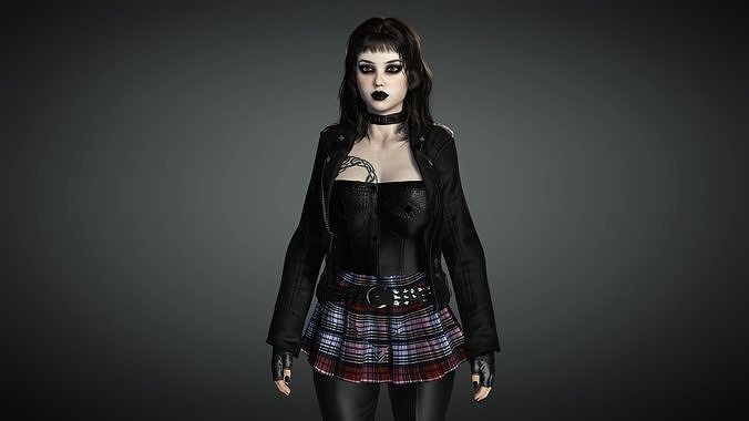 AAA Realistic Female Character 23 Low-poly 3D model
