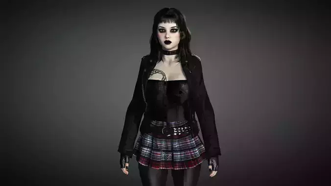 AAA Realistic Female Character 23 Low-poly 3D model