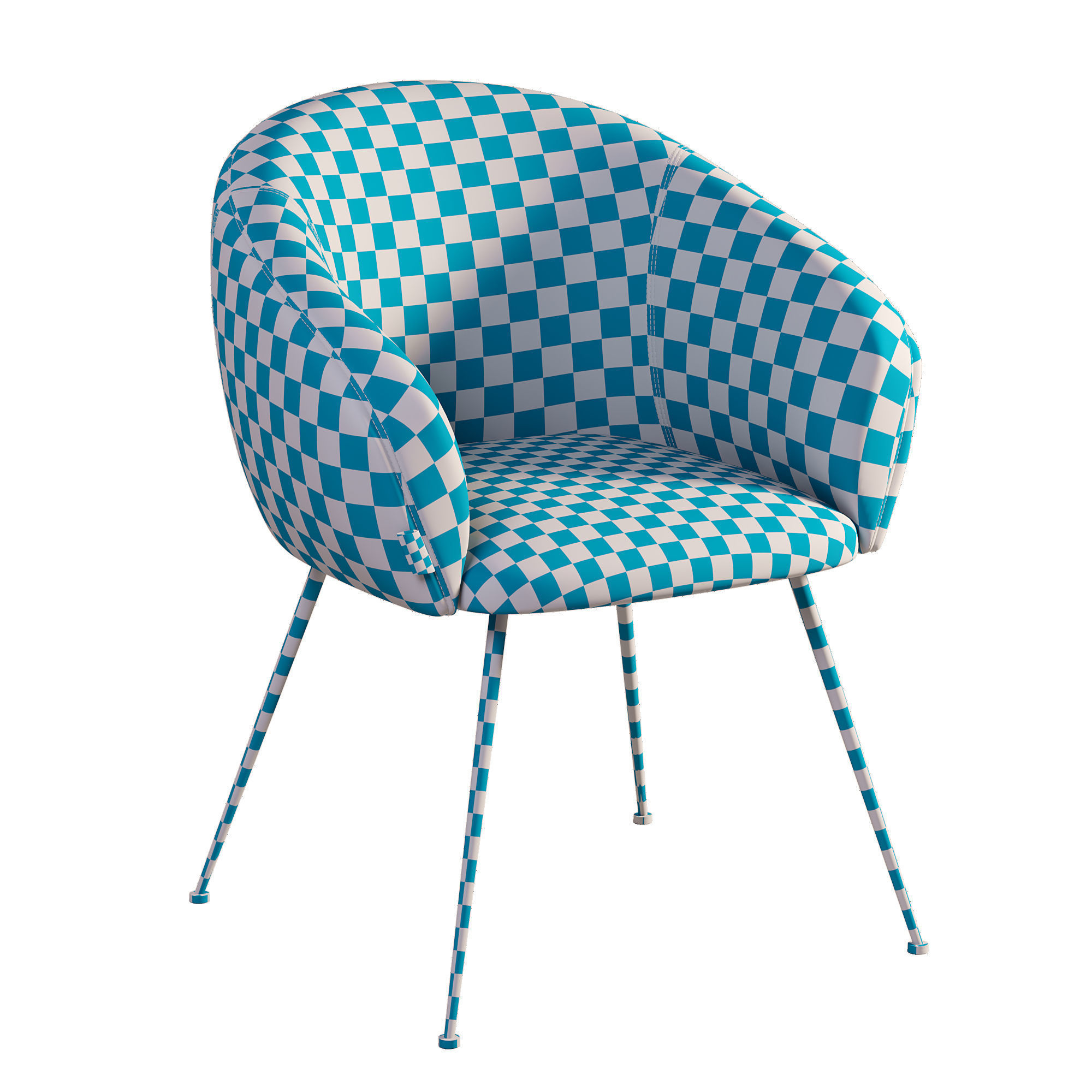 Deephouse Chair Courchevel Low-poly 3D model_5