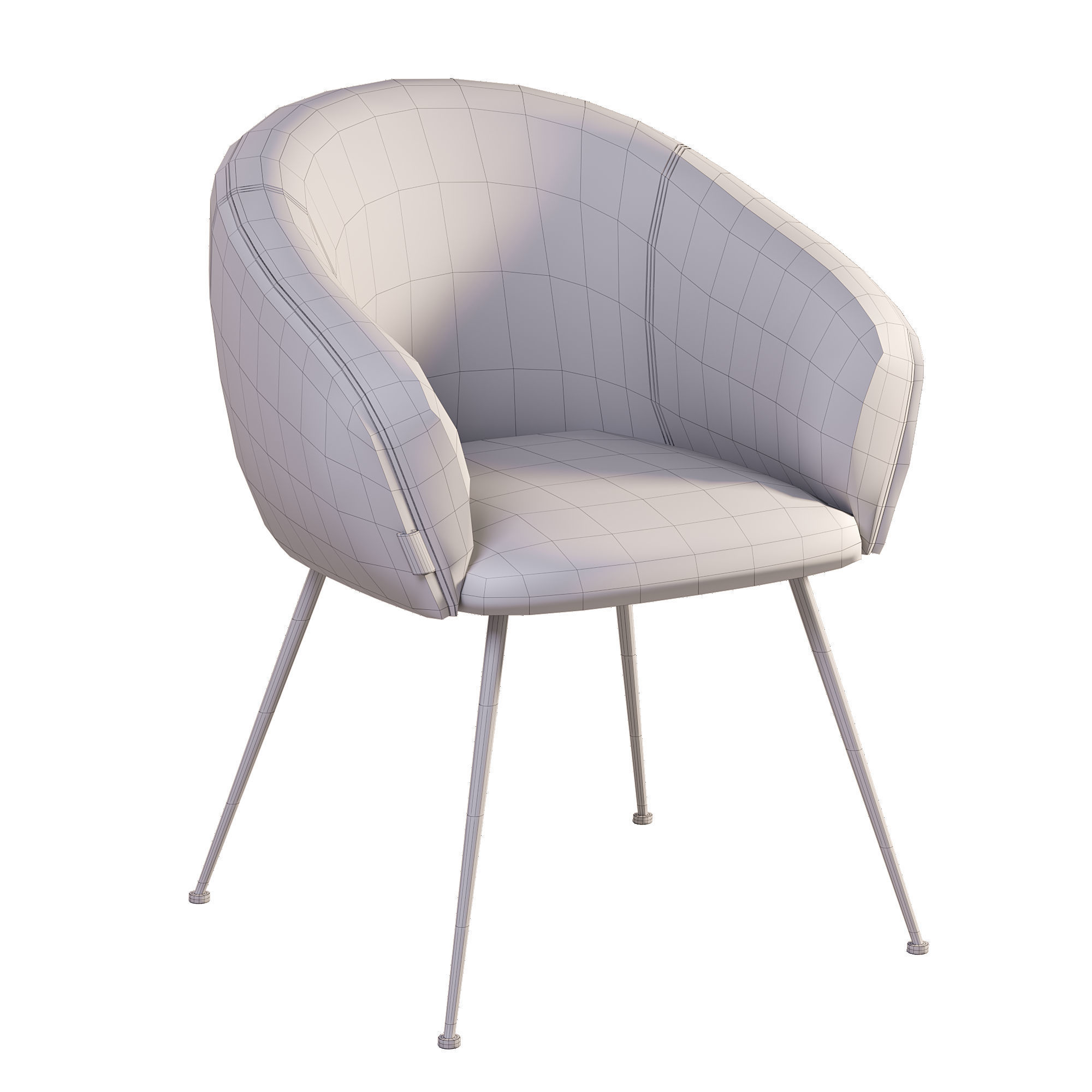 Deephouse Chair Courchevel Low-poly 3D model_6