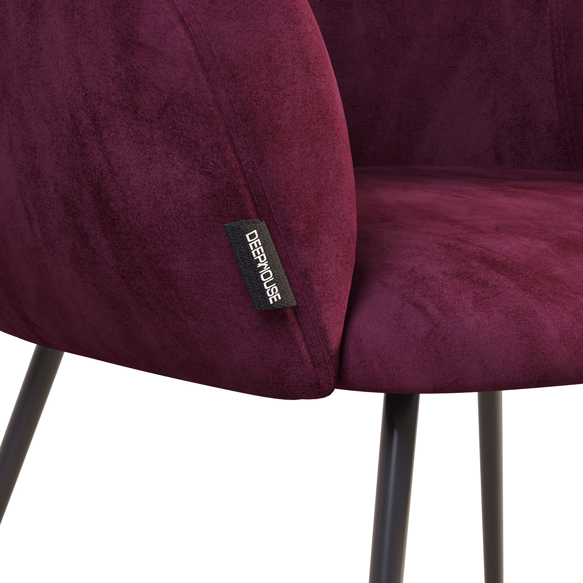 Deephouse Chair Courchevel Low-poly 3D model_1