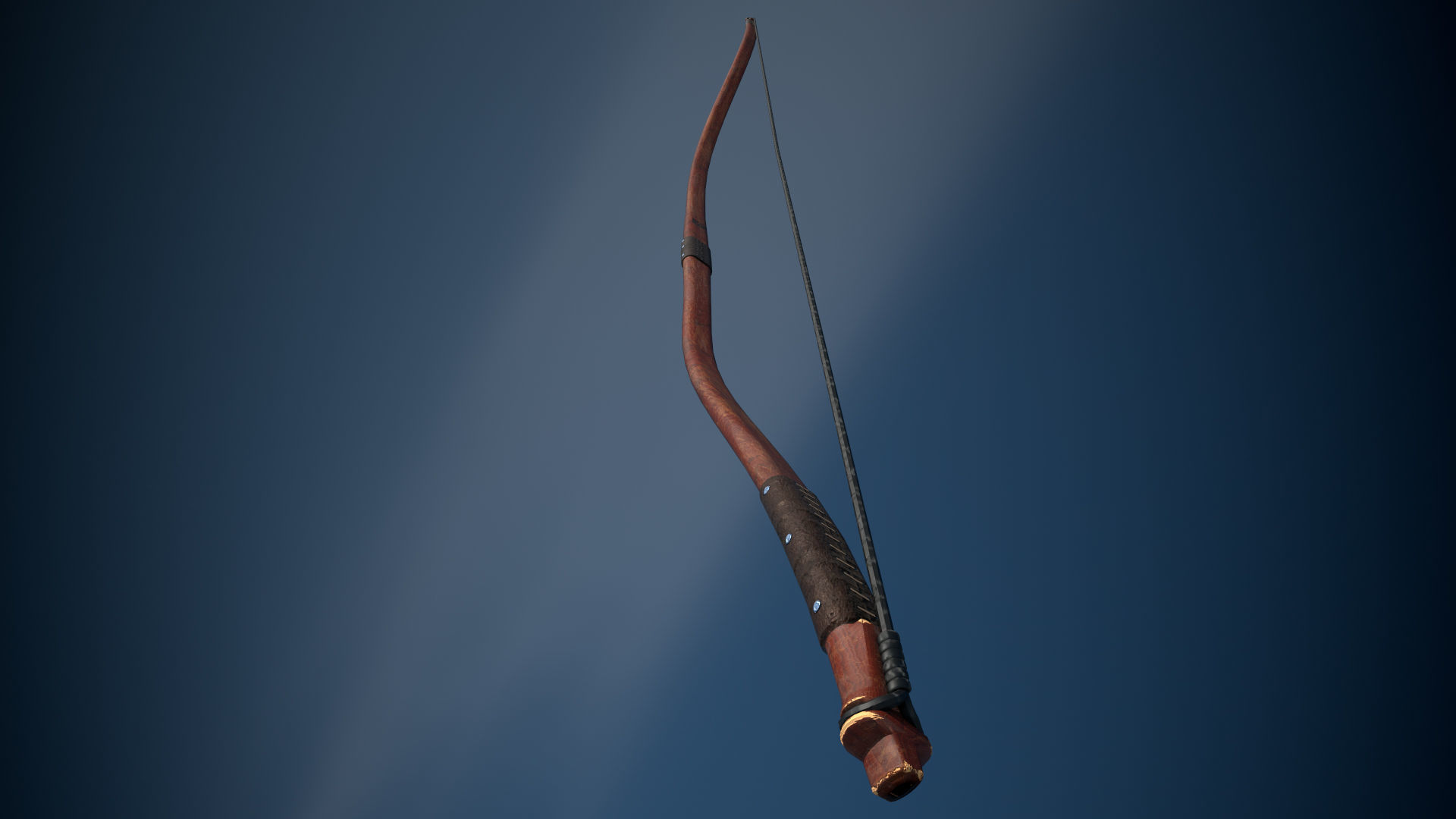 Japanese Bow Low-poly 3D model_5