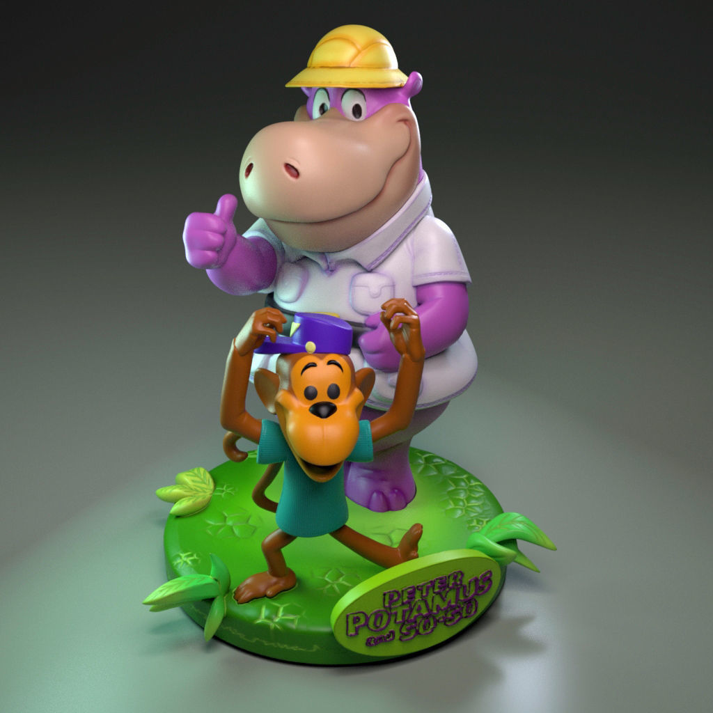 Peter Potamus and So-so 3D print model_3