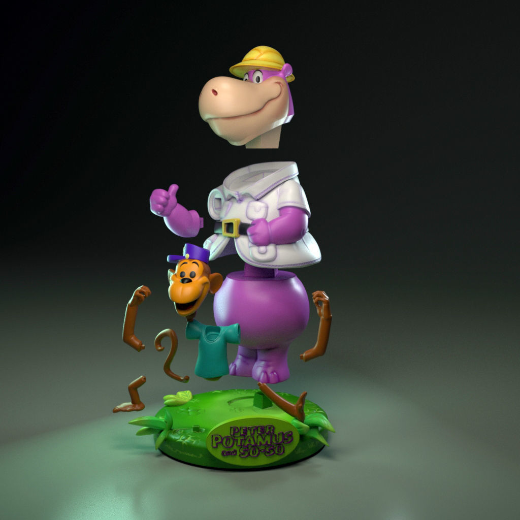 Peter Potamus and So-so 3D print model_7
