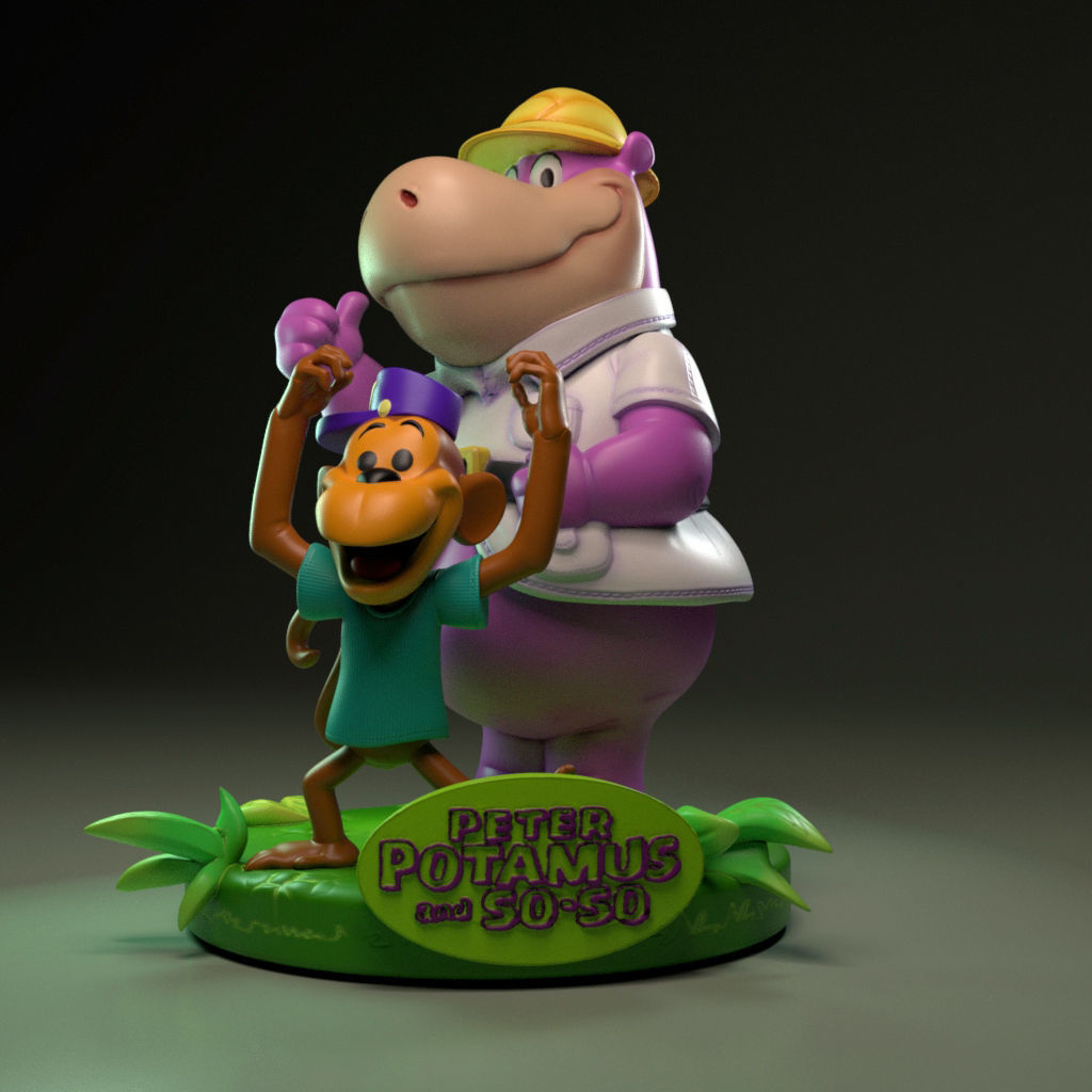 Peter Potamus and So-so 3D print model_4