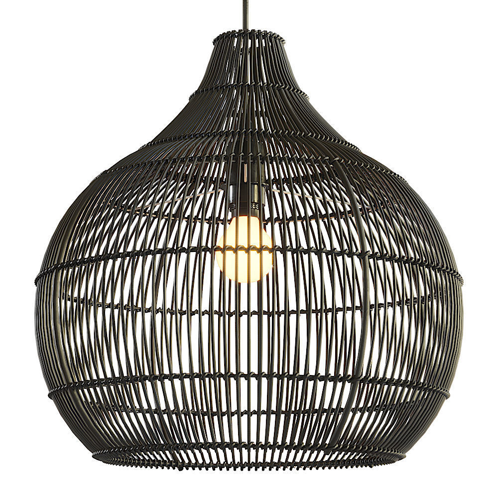 Aliexpress modern rattan chandelier 3D model_2