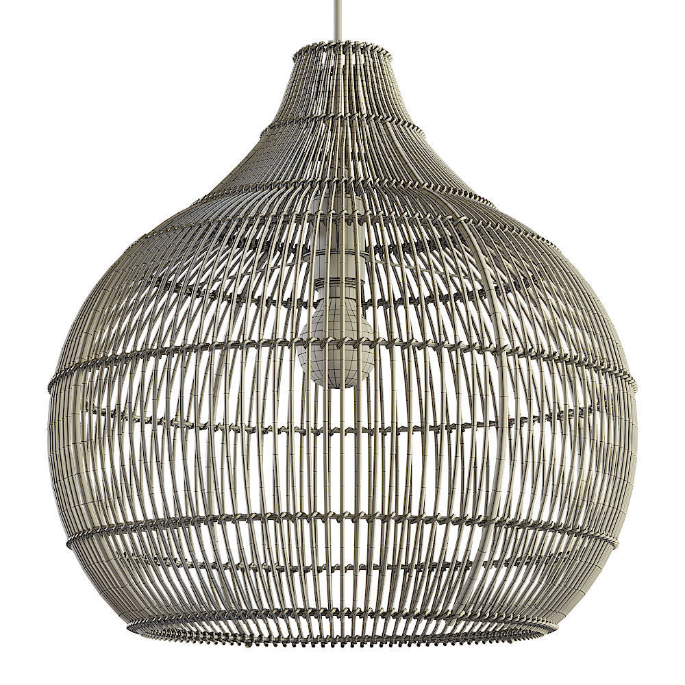 Aliexpress modern rattan chandelier 3D model_4
