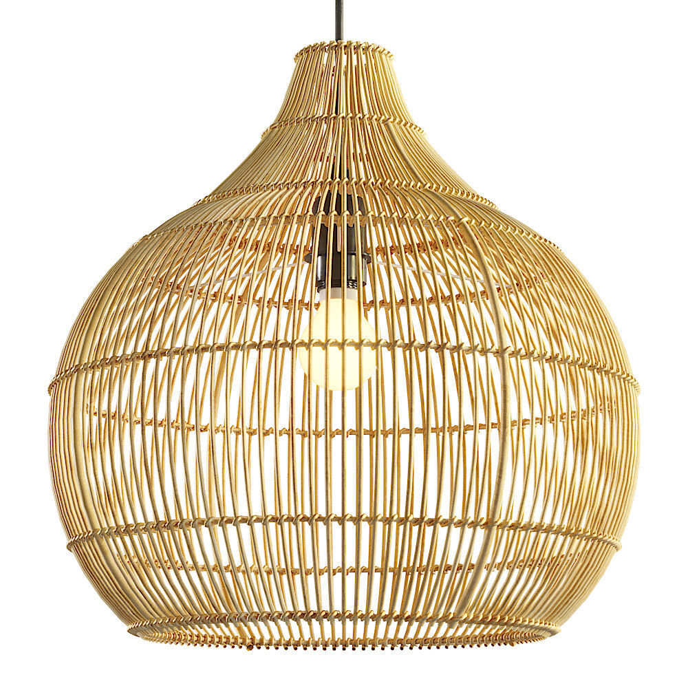 Aliexpress modern rattan chandelier 3D model_3