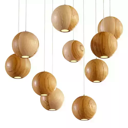 Aliexpress wooden balls hanging lamp