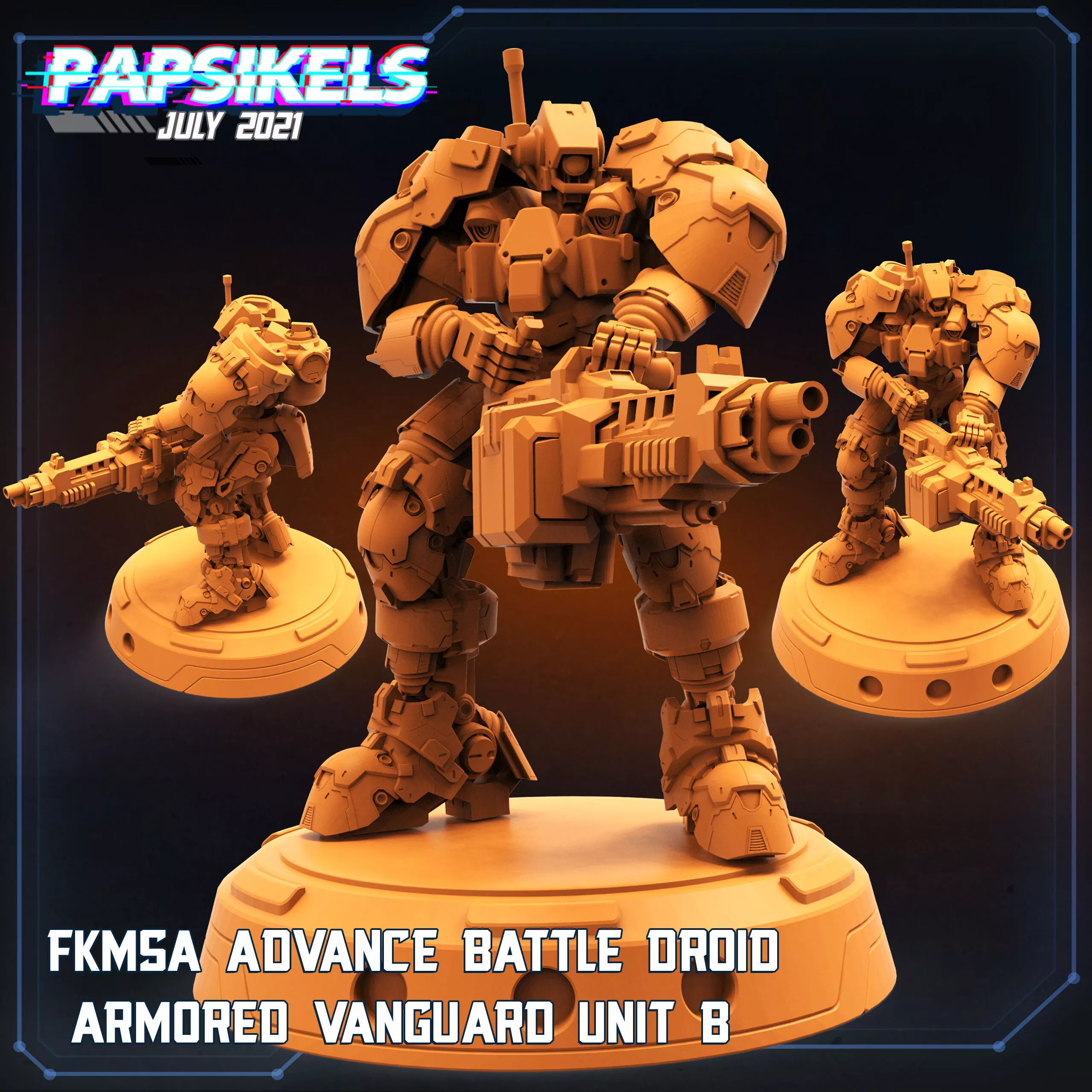 FKMSA ADVANCE BATTLE DROID ARMORED VANGUARD UNIT B 3D print model