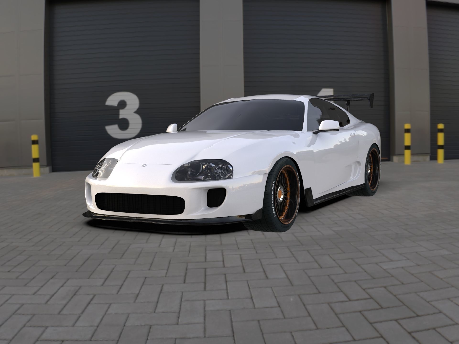Toyota Supra Mk4 3D Free 3D model_10