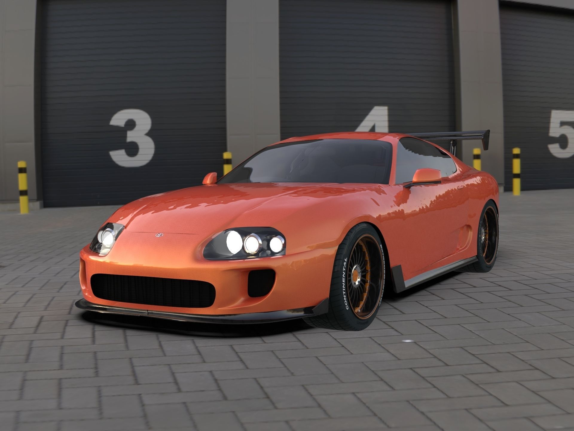Toyota Supra Mk4 3D Free 3D model_4