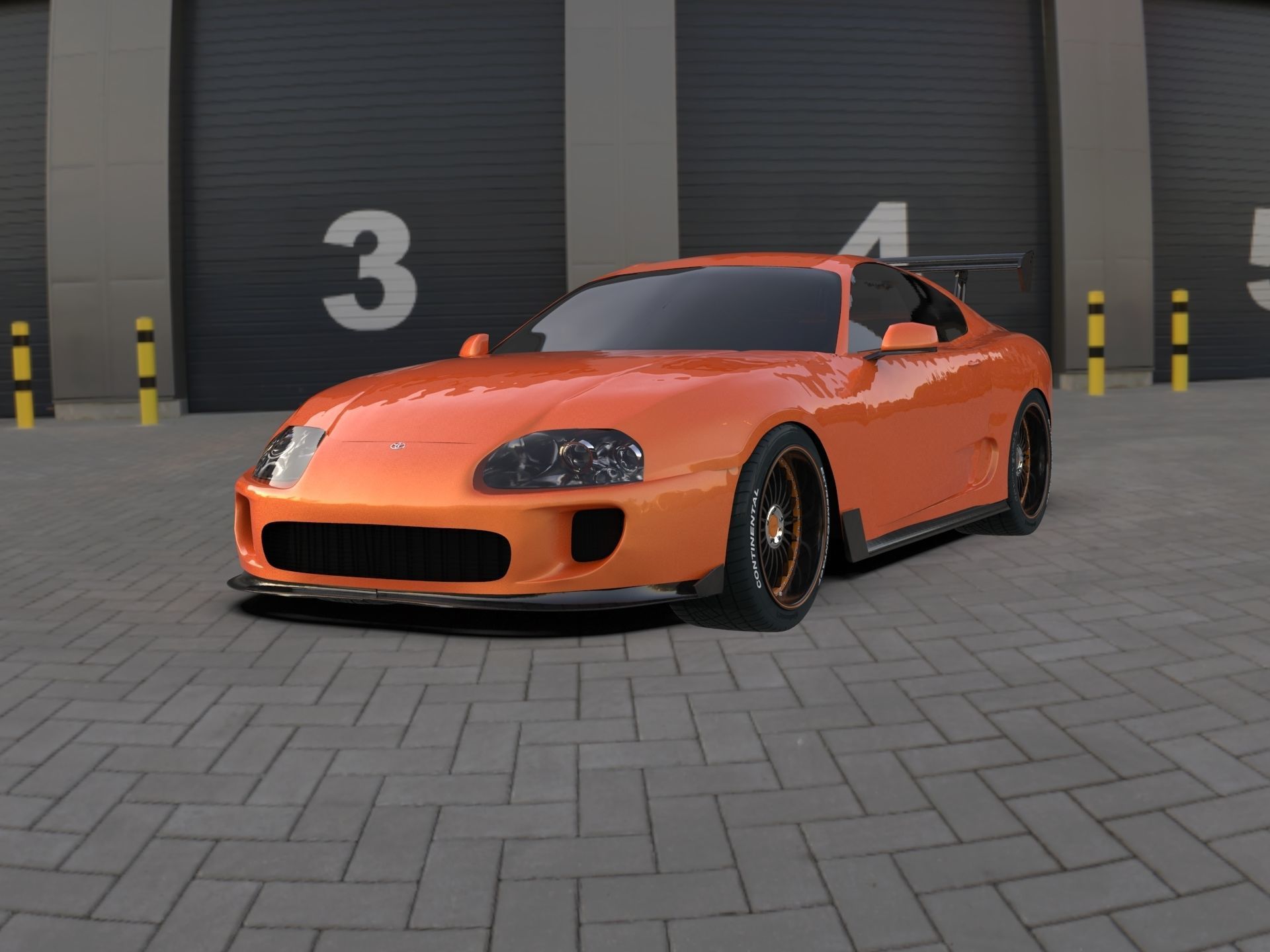 Toyota Supra Mk4 3D Free 3D model_5