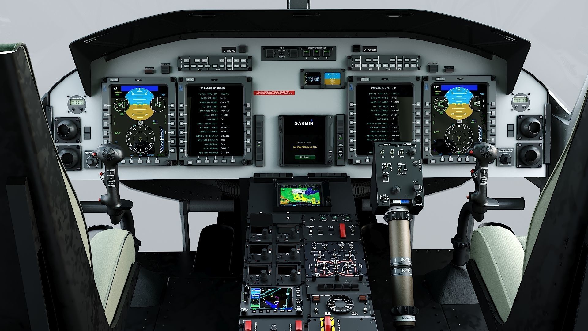 helicopter Bell-412 NYPD Low-poly 3D model_8