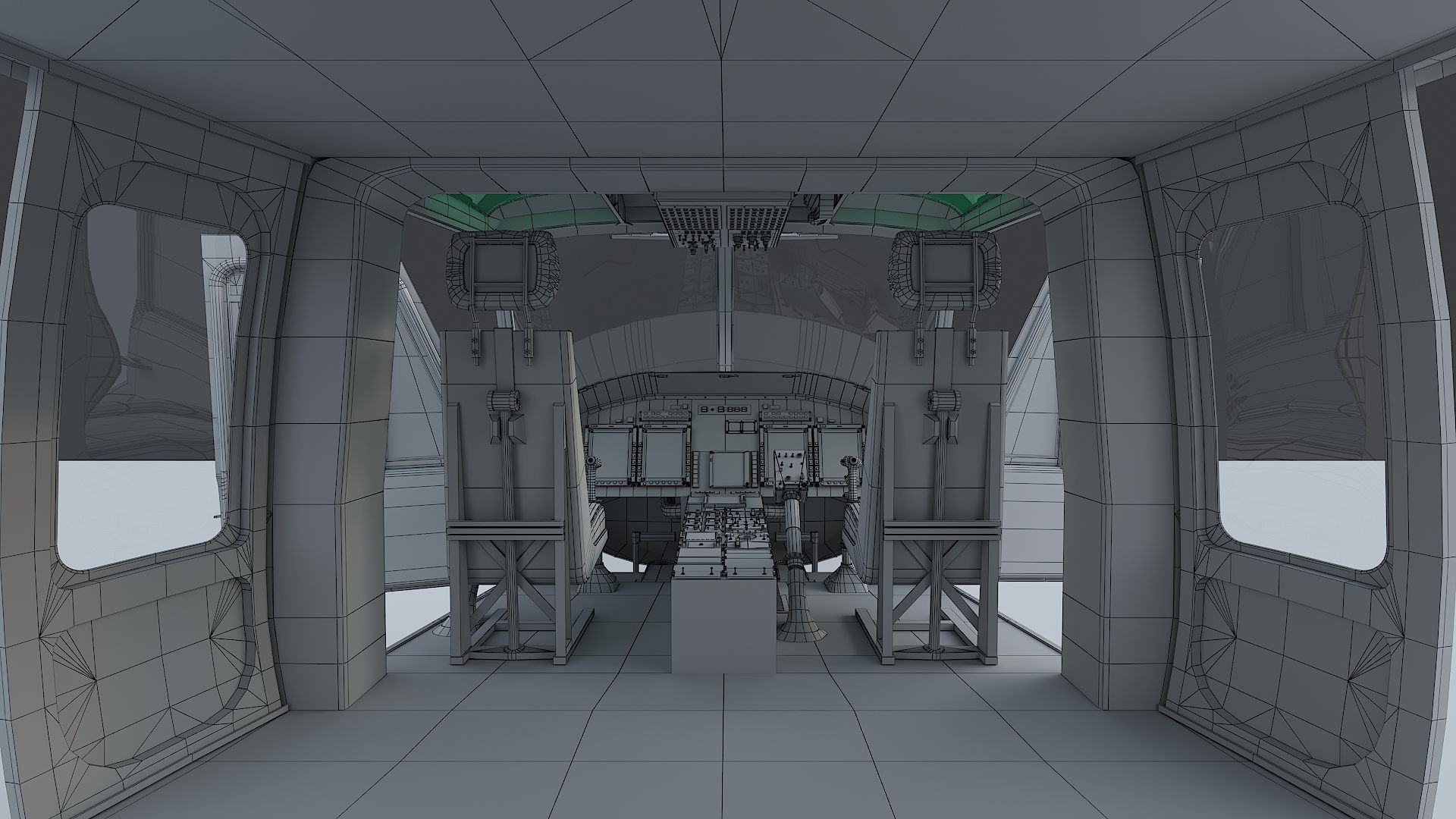 helicopter Bell-412 NYPD Low-poly 3D model_35