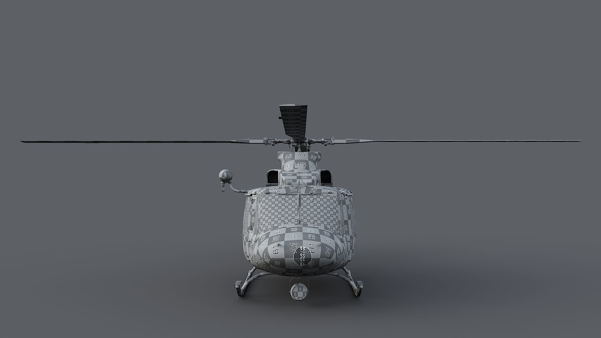 helicopter Bell-412 NYPD Low-poly 3D model_39