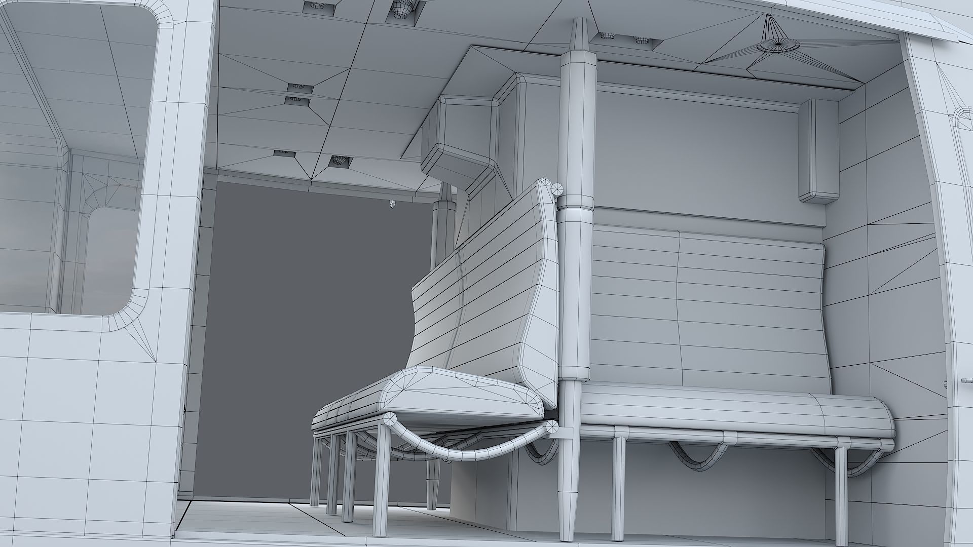 helicopter Bell-412 NYPD Low-poly 3D model_37