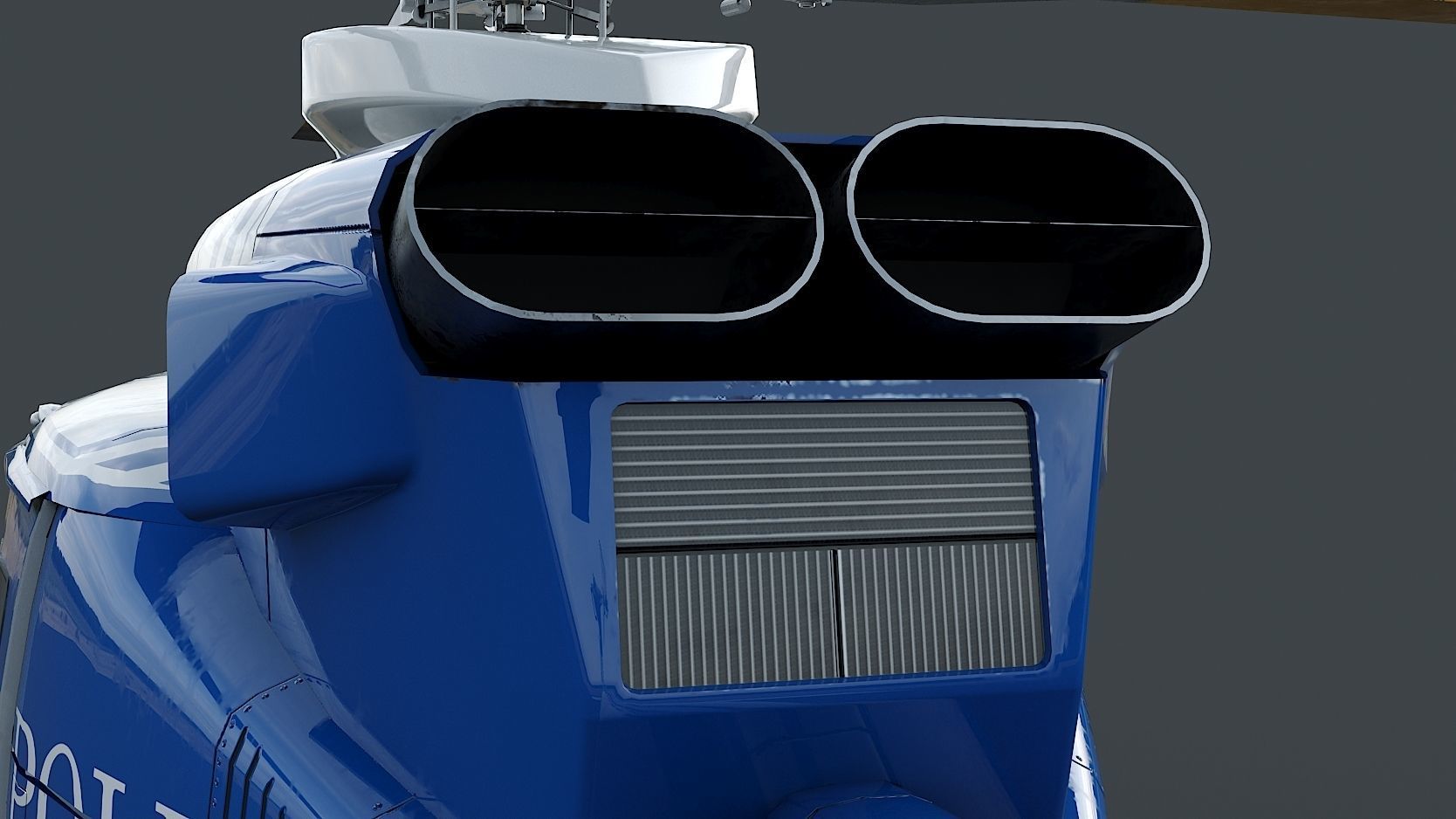 helicopter Bell-412 NYPD Low-poly 3D model_18