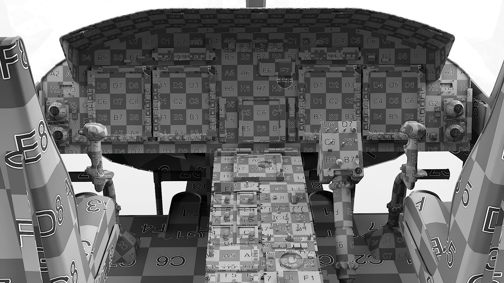 helicopter Bell-412 NYPD Low-poly 3D model_42