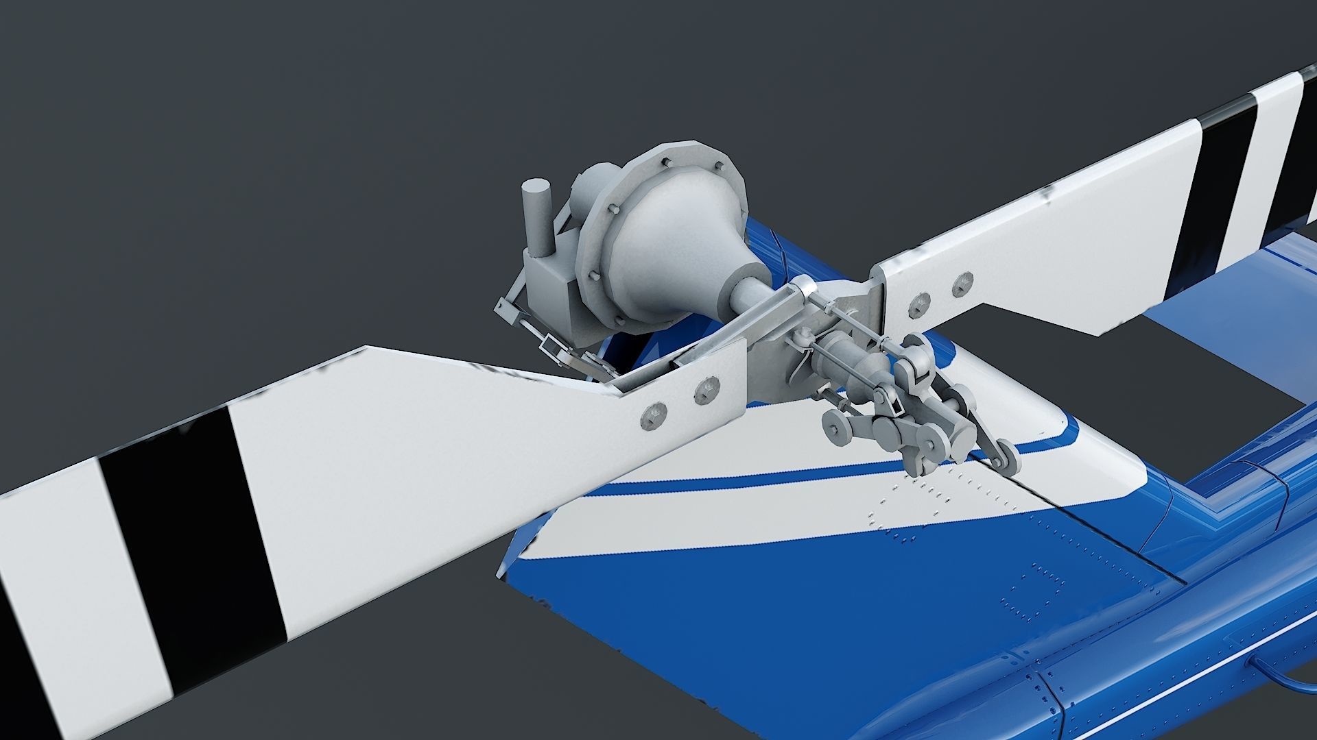 helicopter Bell-412 NYPD Low-poly 3D model_19