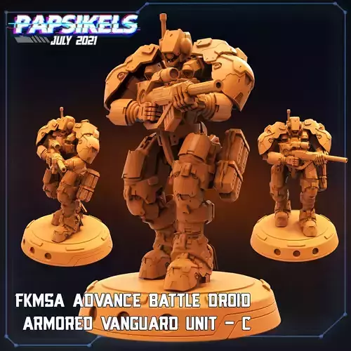 FKMSA ADVANCE BATTLE DROID ARMORED VANGUARD UNIT C 3D print model
