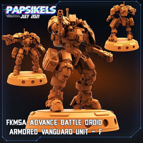 FKMSA ADVANCE BATTLE DROID ARMORED VANGUARD UNIT F 3D print model