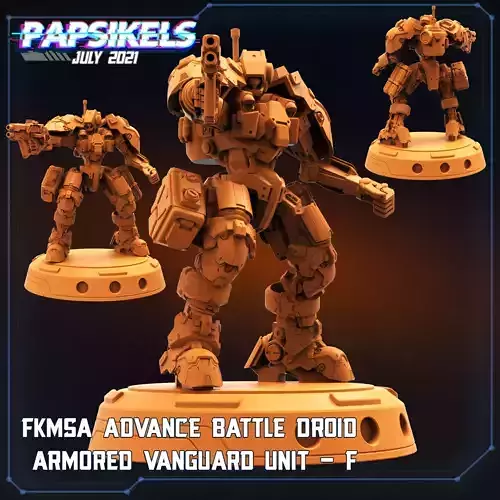 FKMSA ADVANCE BATTLE DROID ARMORED VANGUARD UNIT F 3D print model