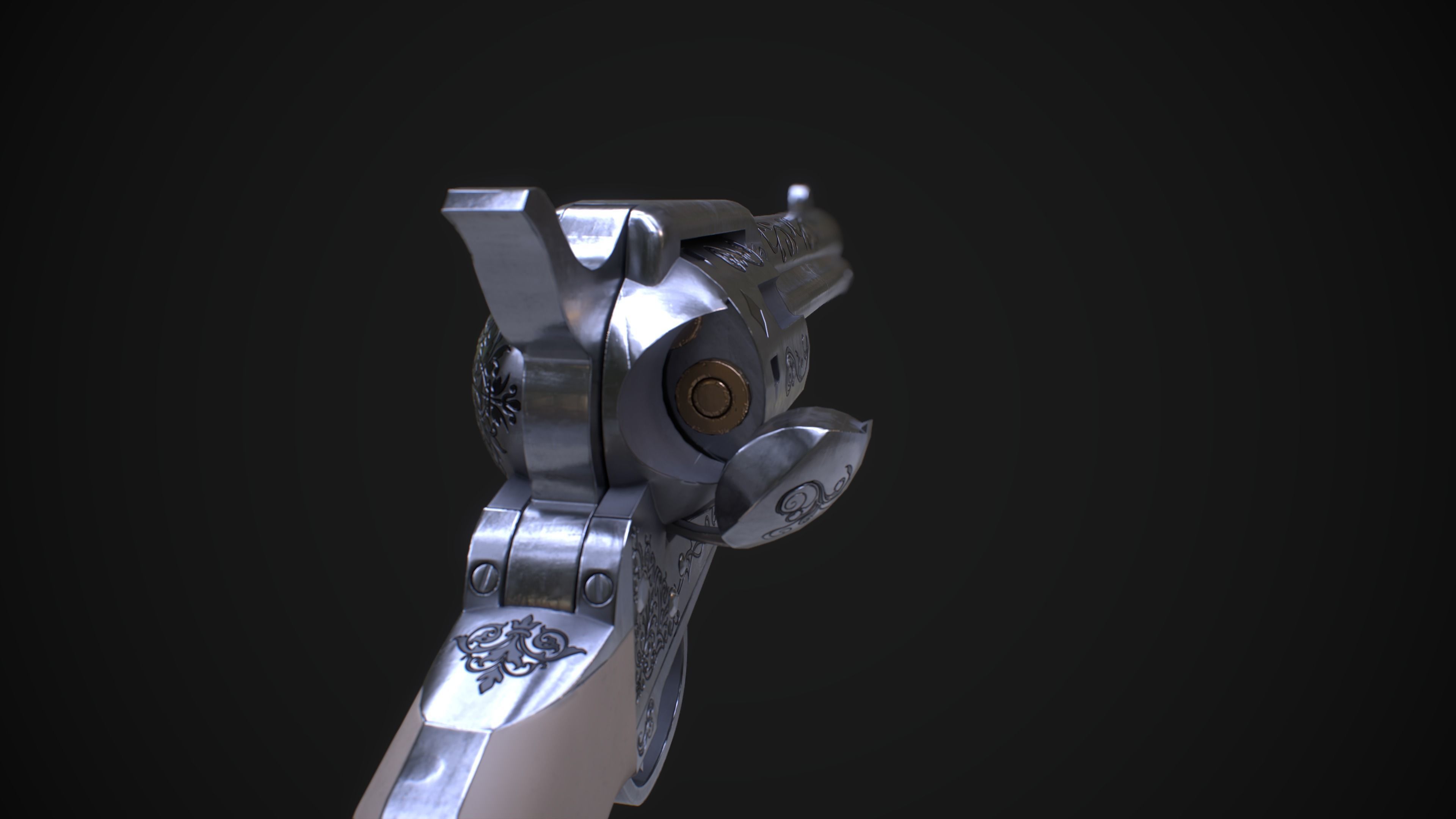 Revolver  Colt 1873 Free low-poly 3D model_5