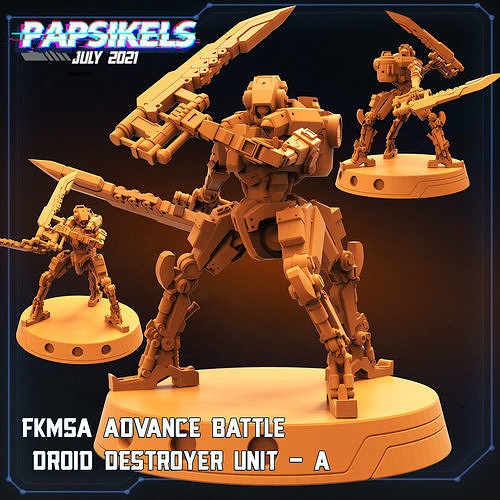 FKMSA BATTLE DROID DESTROYER UNIT A 3D print model