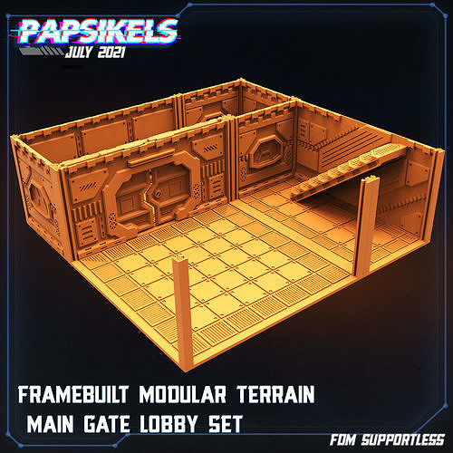 FRAMEBUILT TERRAIN MAIN GATE LOBBY SET 3D print model