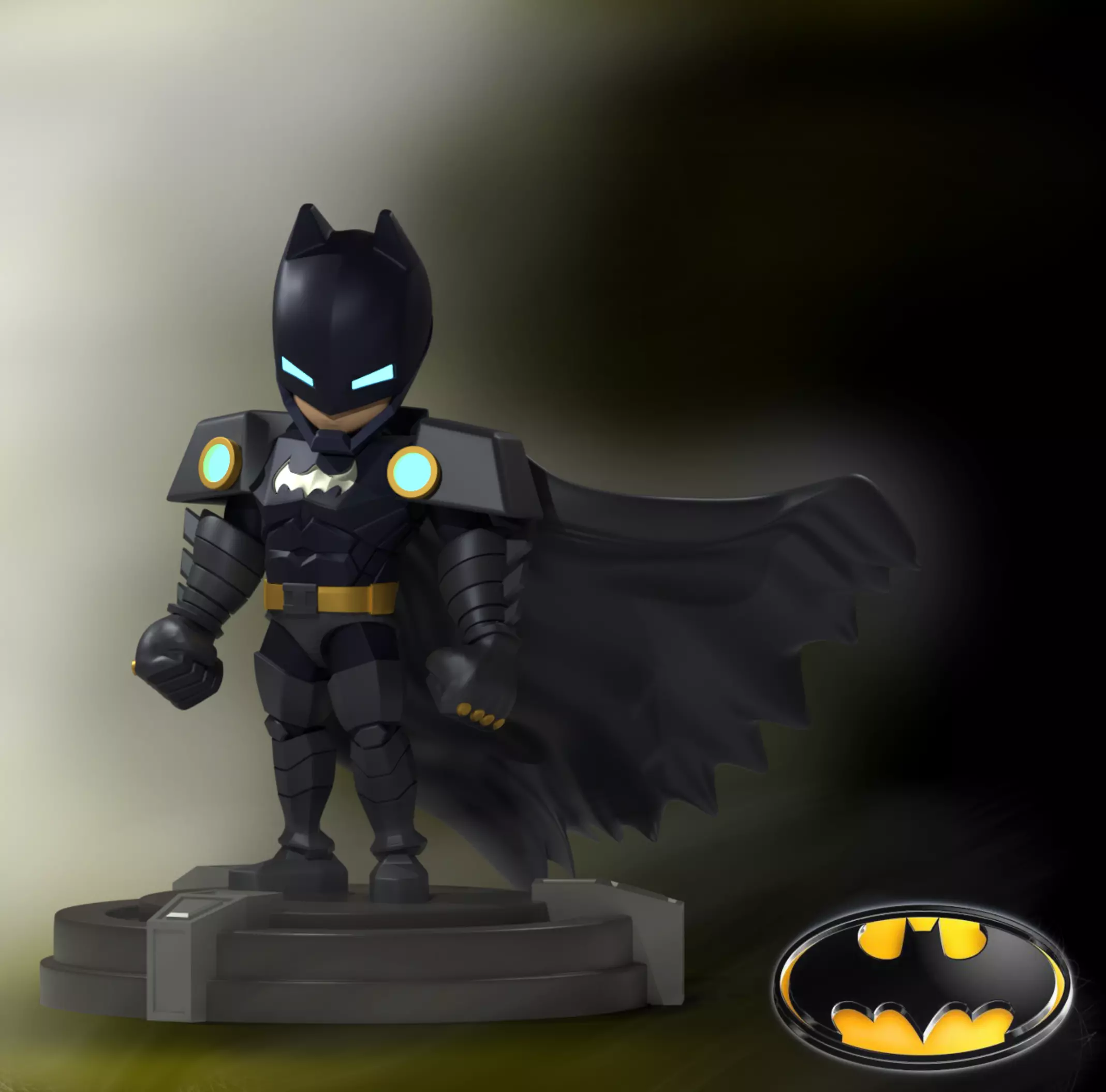  batman  stylized 3d printable 3D print model_0