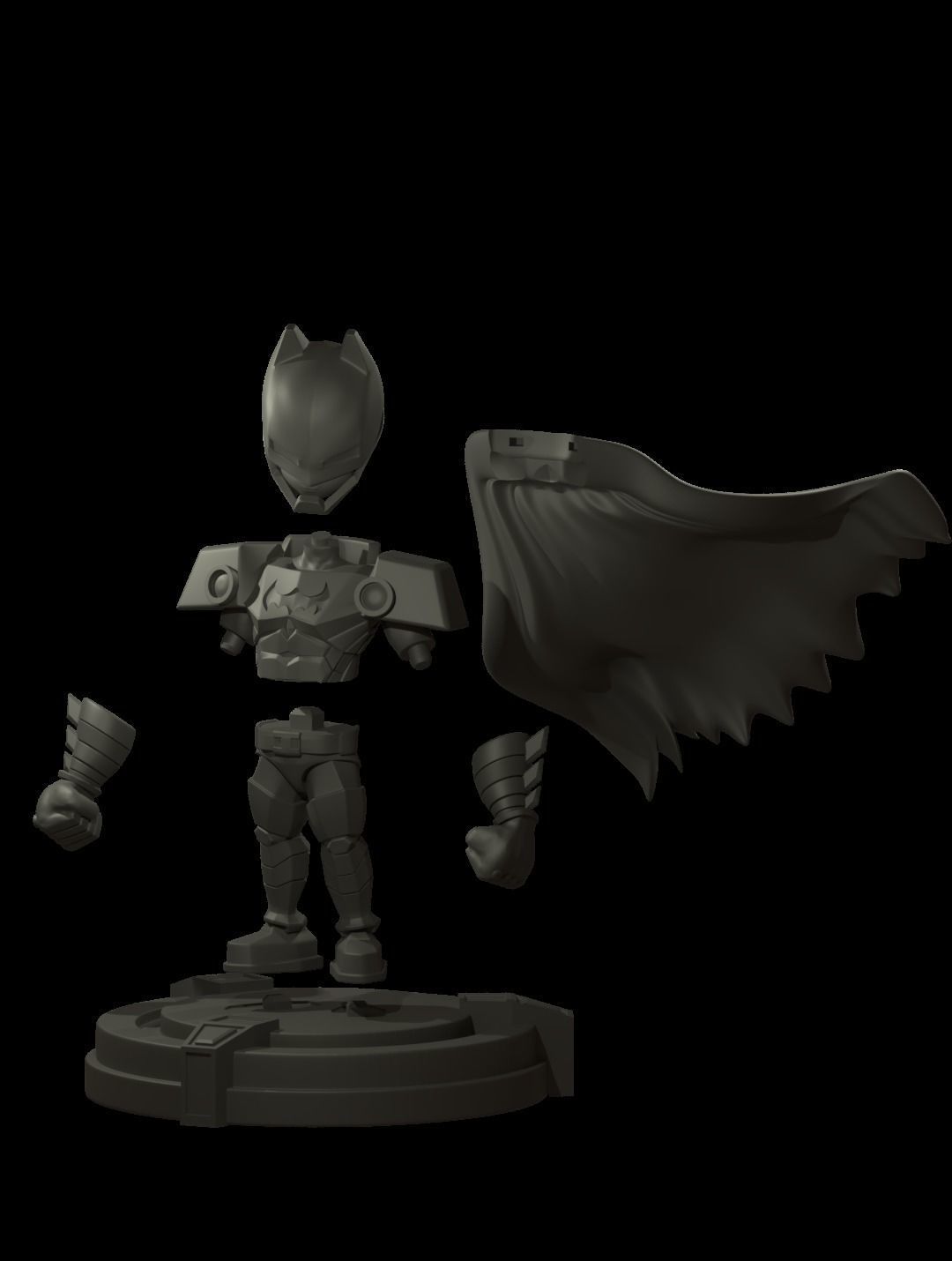  batman  stylized 3d printable 3D print model_2