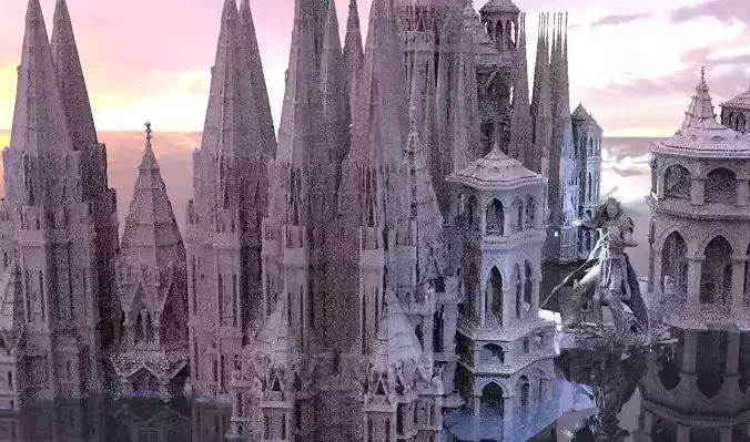 Elven city lothlorian Kitbash collection 3D model
