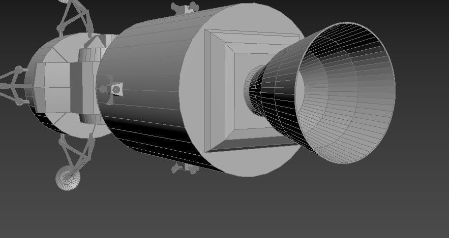 Apollo command Service module and Lunar Module 3D model_13