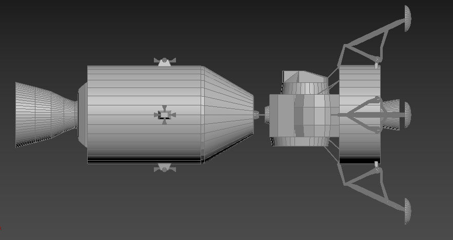 Apollo command Service module and Lunar Module 3D model_18
