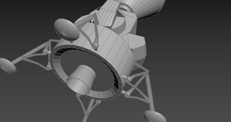 Apollo command Service module and Lunar Module 3D model_11