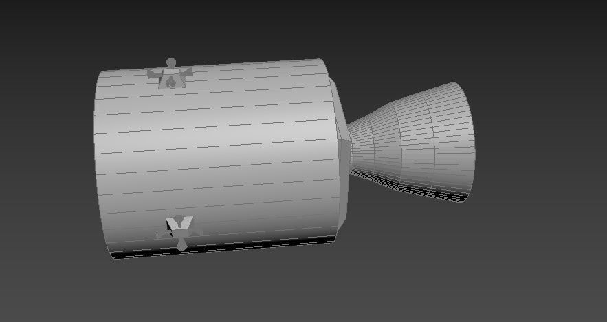Apollo command Service module and Lunar Module 3D model_9