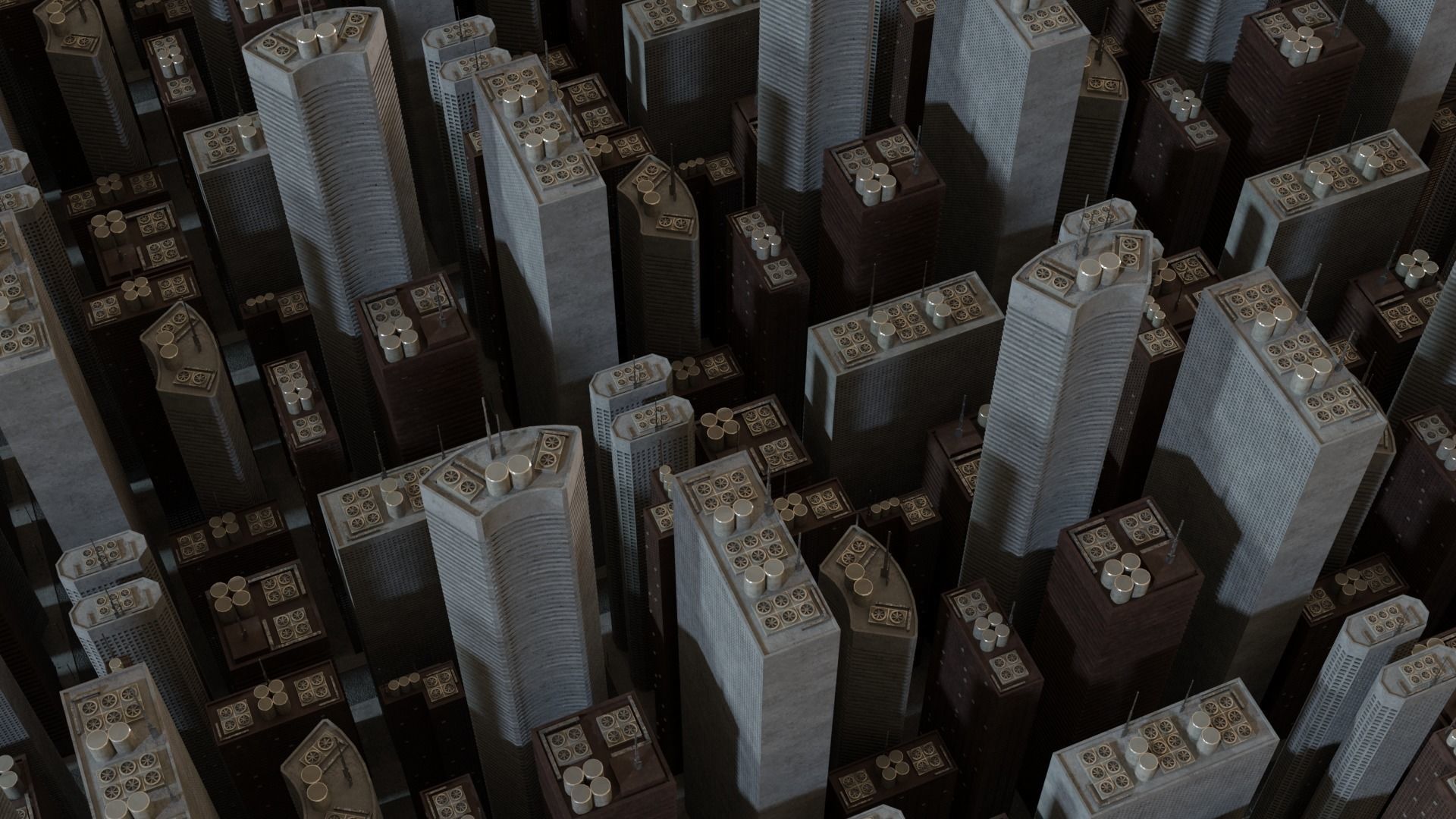 Skyscrapers city - city 3D model_3