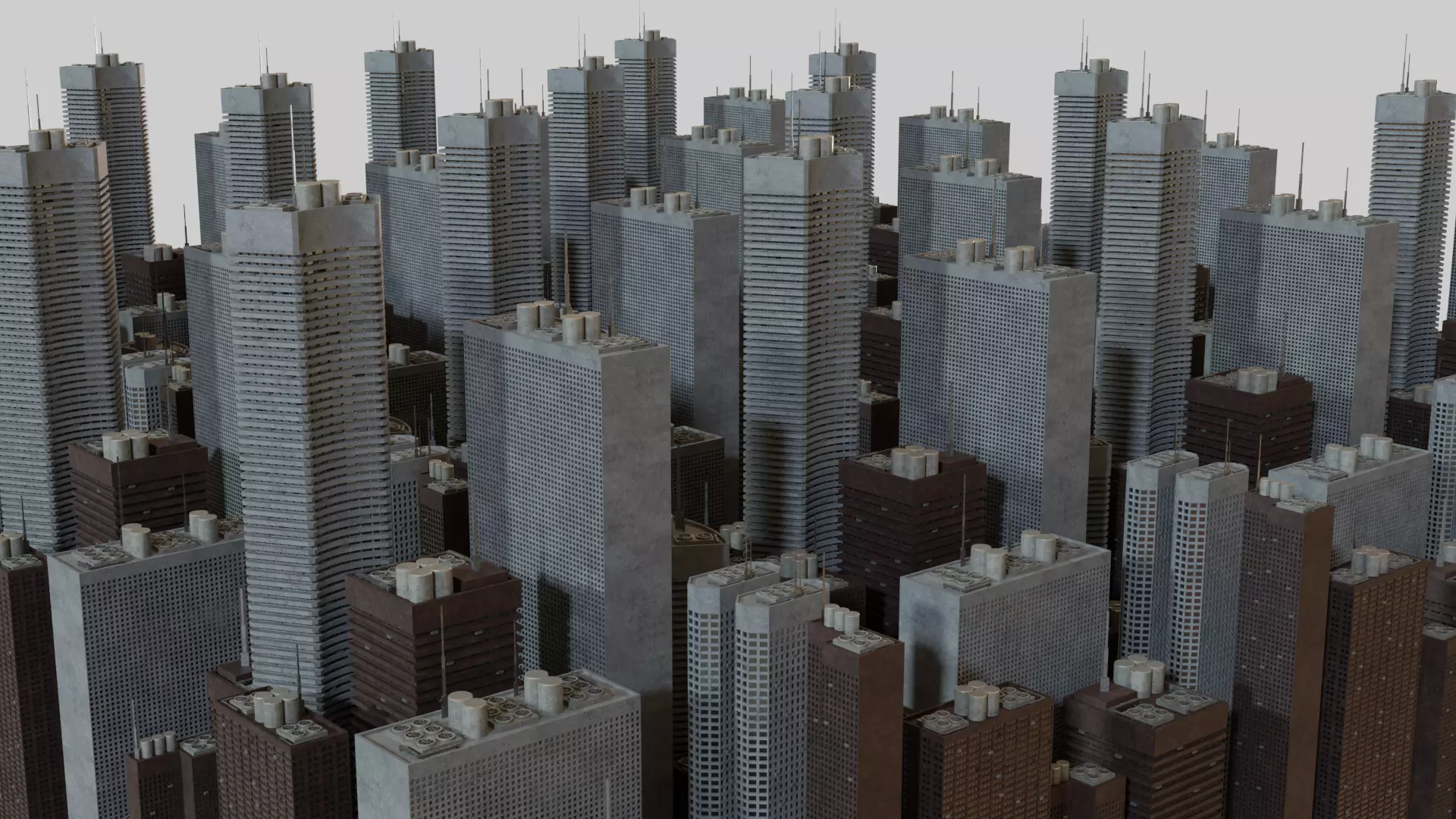 Skyscrapers city - city 3D model_0