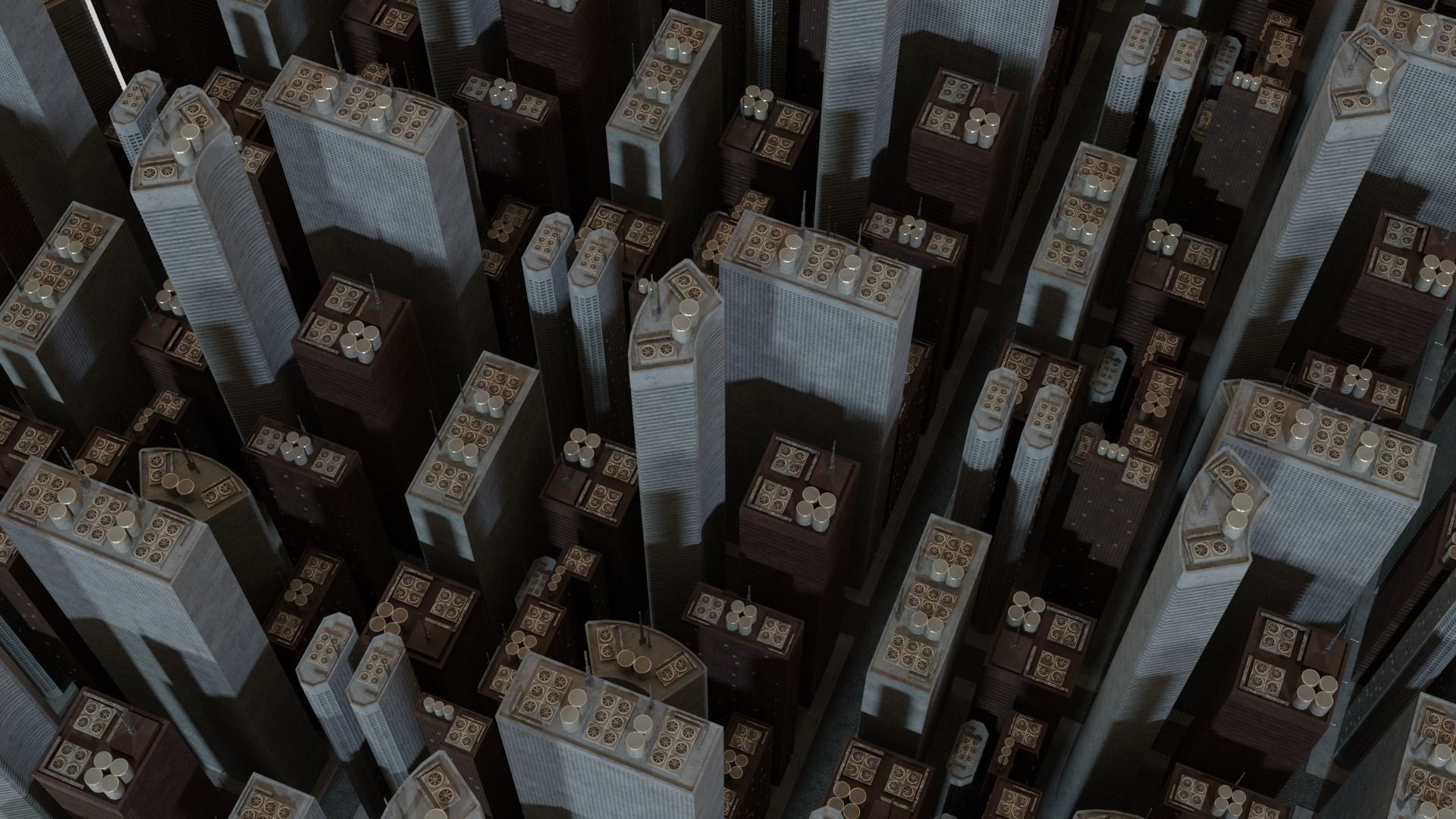 Skyscrapers city - city 3D model_2