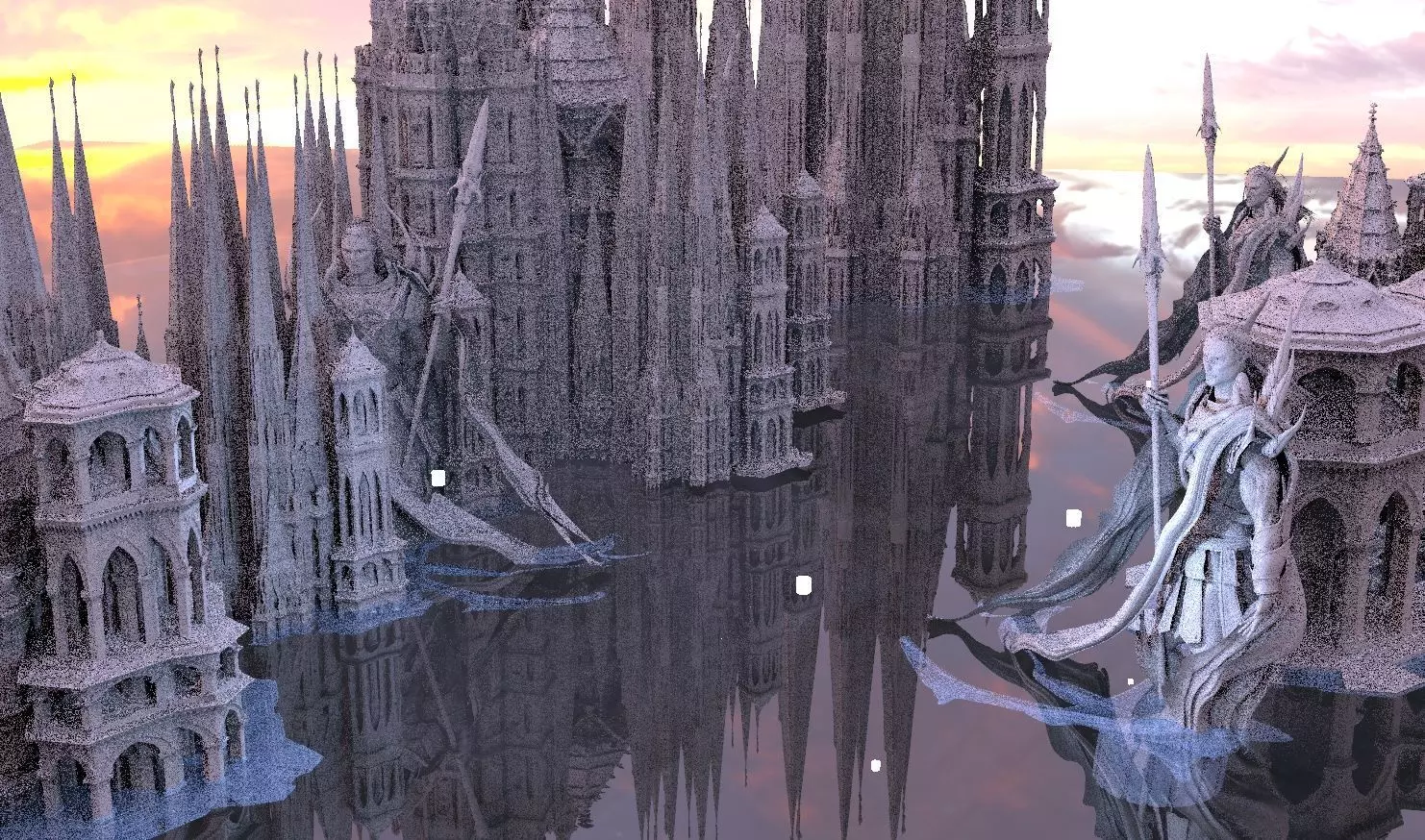 Elven City Caras Galadhon Kitbash 3D model