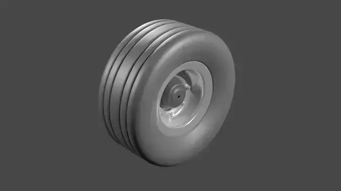 A Cartoon Truck Wheel and Tyre