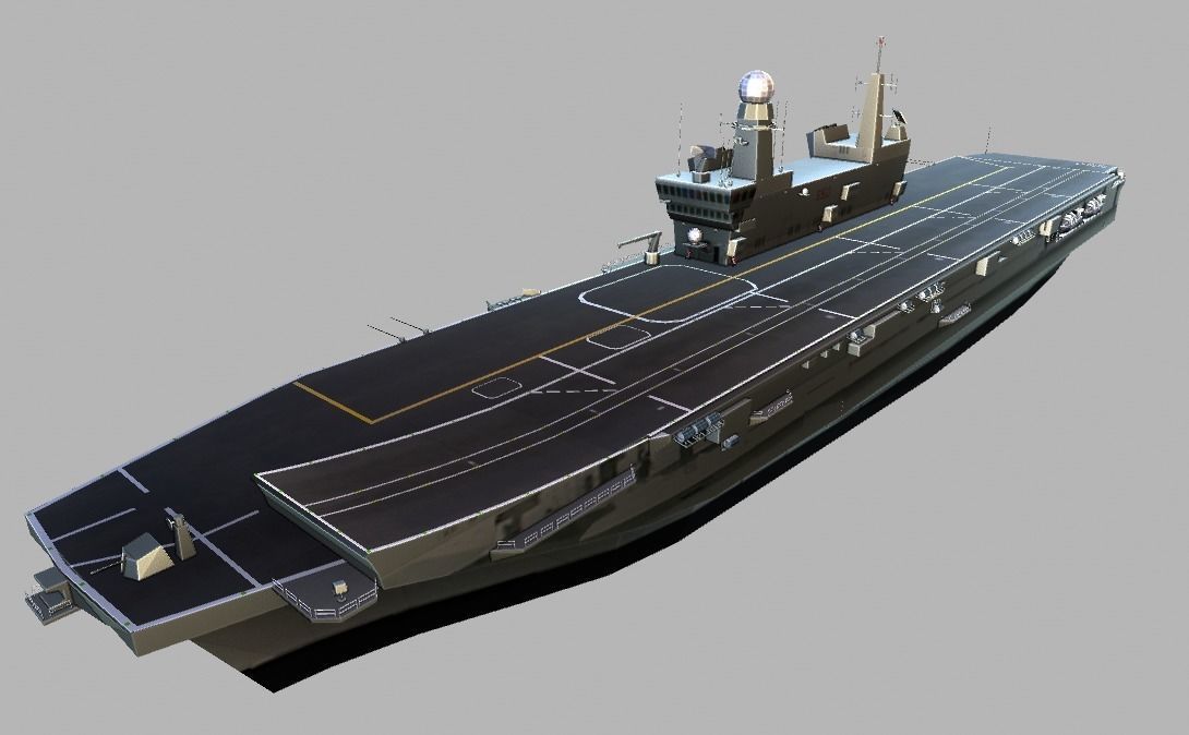 AirCraft Carrier TP-8 Low-poly 3D model_5