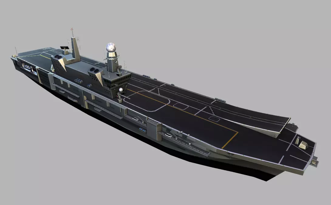 AirCraft Carrier TP-8 Low-poly 3D model_0