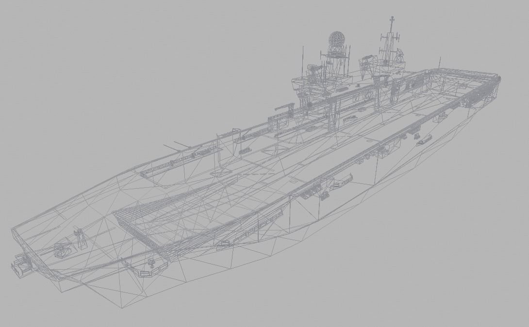 AirCraft Carrier TP-8 Low-poly 3D model_11