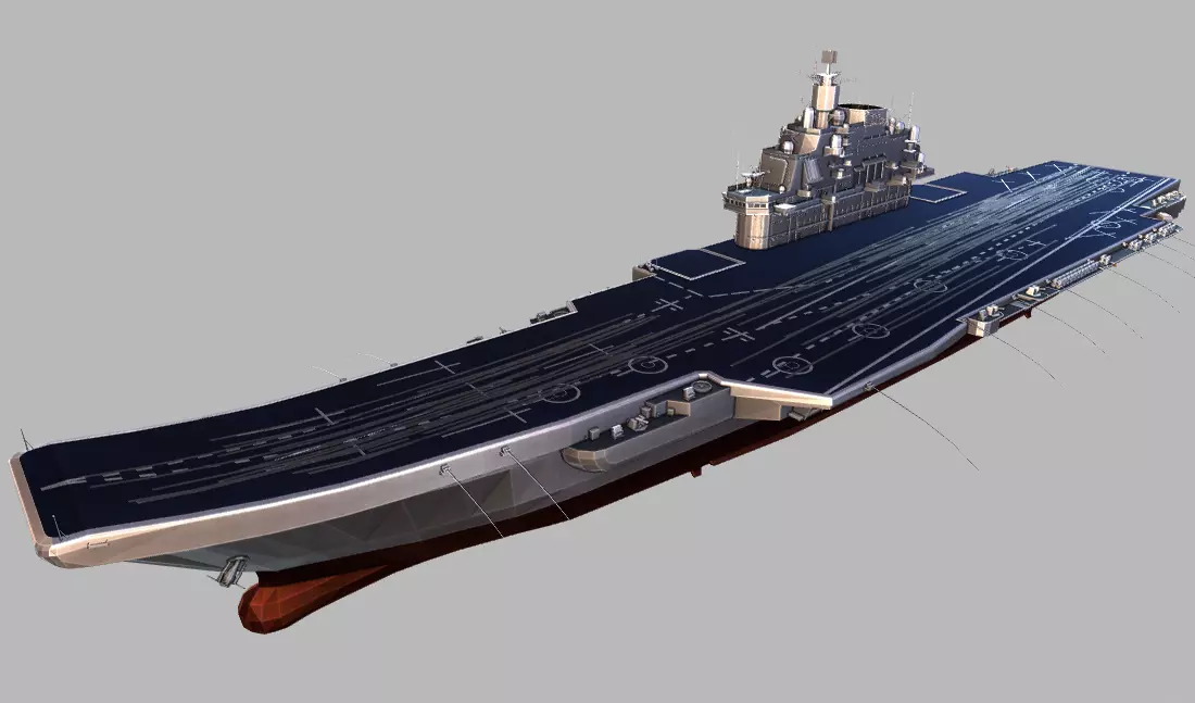 AirCraft Carrier TP-9 Low-poly 3D model_0