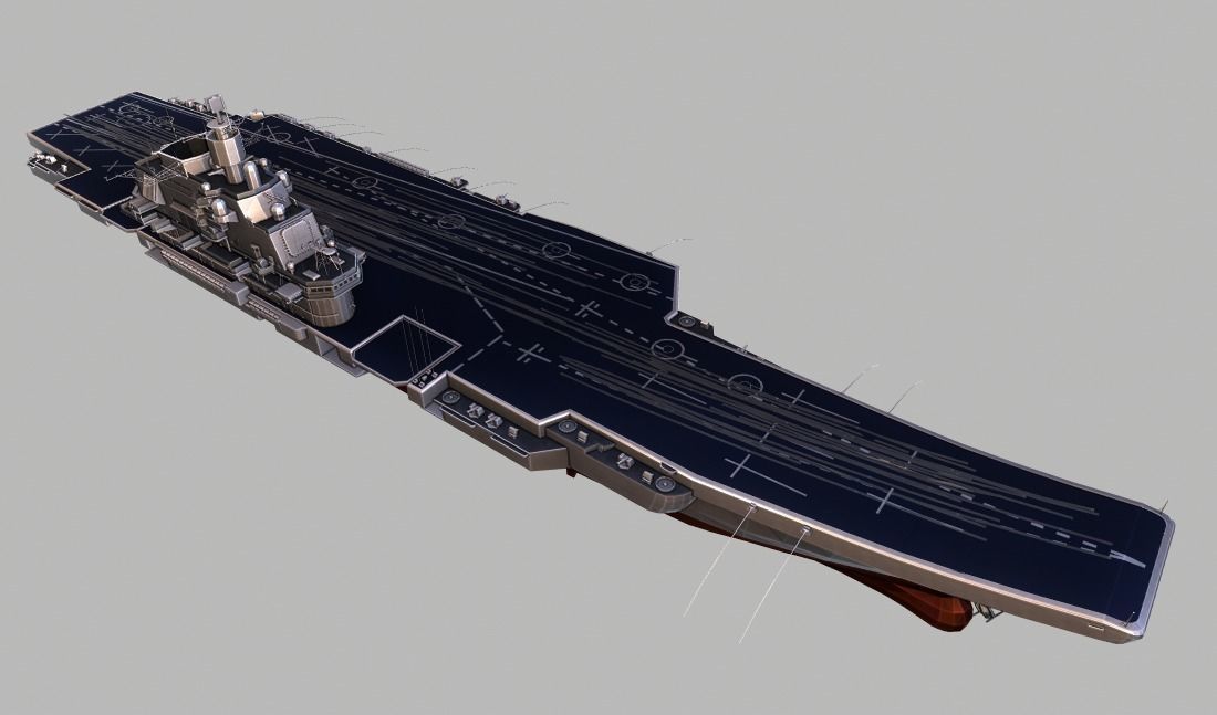 AirCraft Carrier TP-9 Low-poly 3D model_1