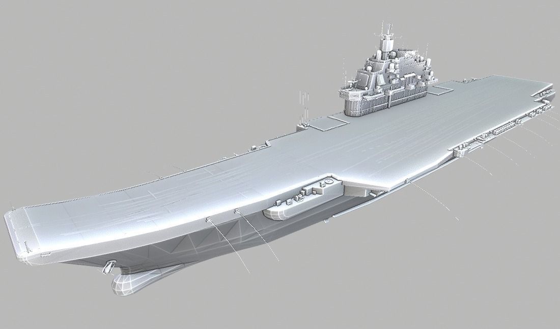 AirCraft Carrier TP-9 Low-poly 3D model_8